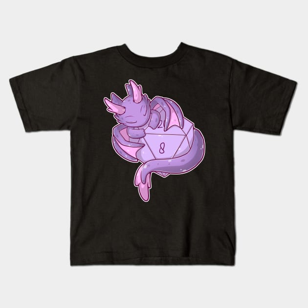 Purple Dragon Kids T-Shirt by MimicGaming